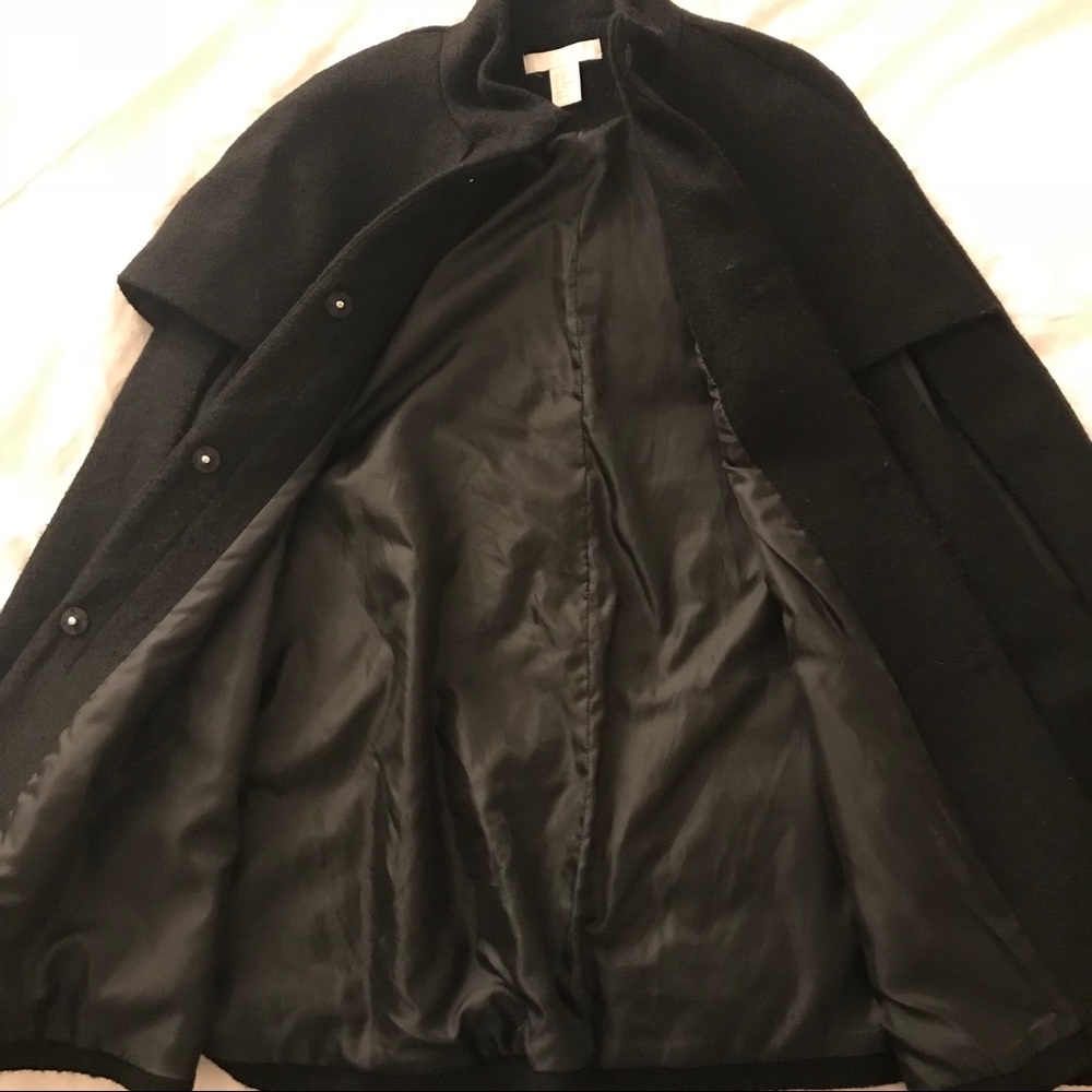 H&M Black Wool Cape xs
